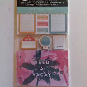 NWT 423pc Happy Planner 'Need Vacay' Multi Pack Stickers Sticky Note Accessories